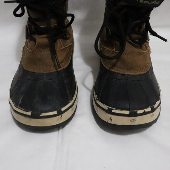 Outbound Brown Unisex Lace Up Sherpa Waterproof Outdoor Rain Winter Boots - Picture 4 of 12